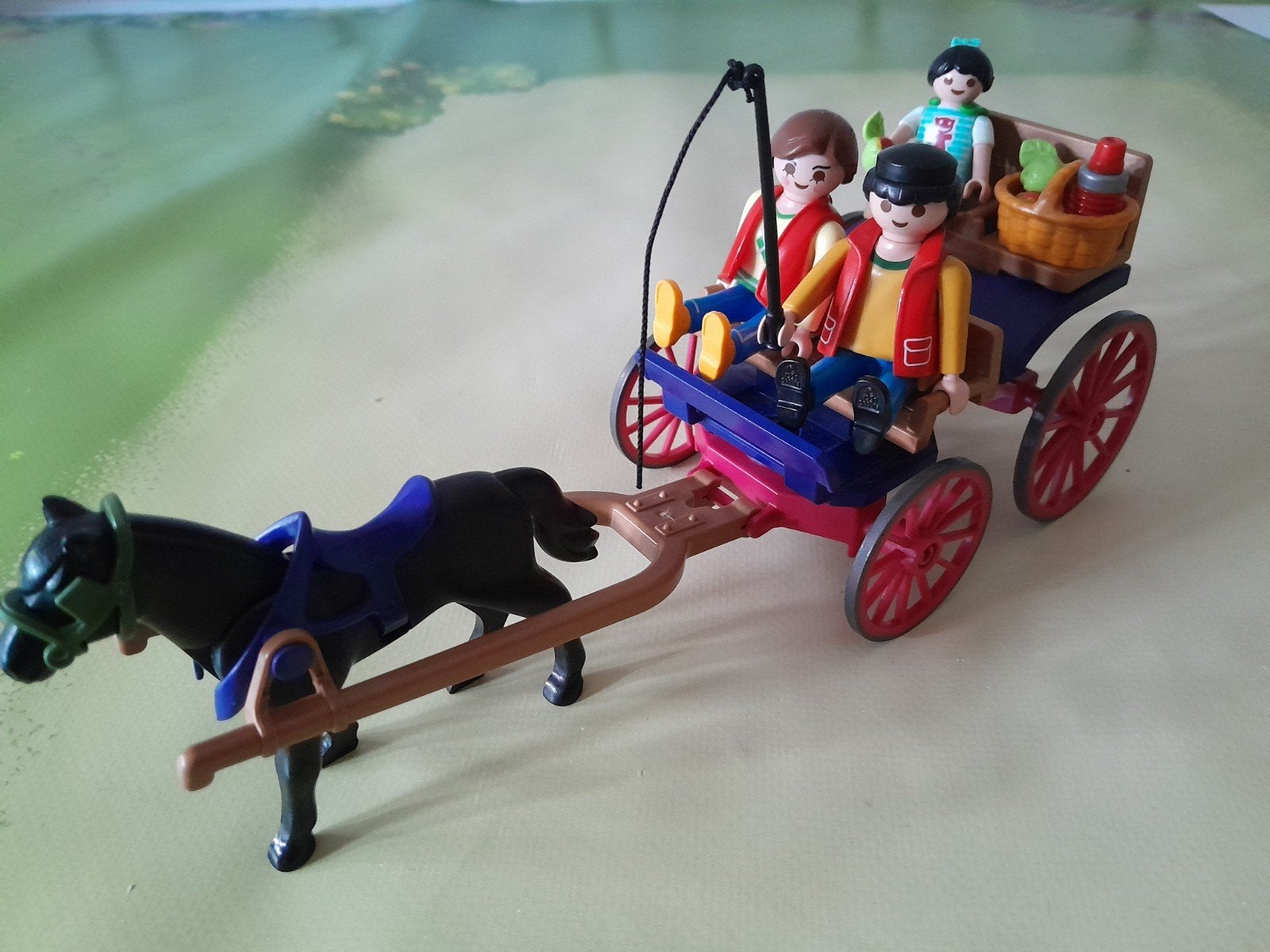 Playmobil paardenkoets met familie, Complete set, Voertuig, Ophalen of Verzenden, Zo goed als nieuw