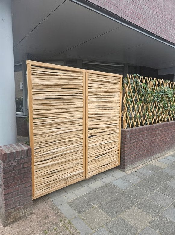 Hazelaarscherm grenen hout 90x180 (Gamma), Tuin en Terras, Schuttingen, Ophalen, 1 tot 2 meter, Minder dan 3 meter, Zo goed als nieuw