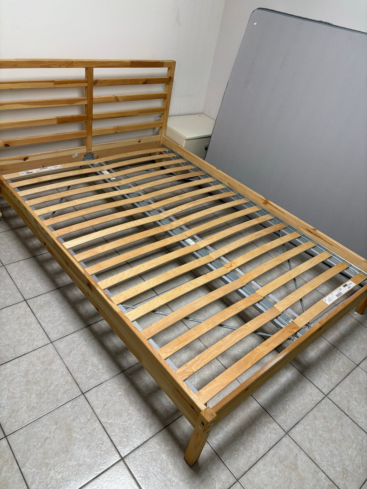 IKEA Luröy Bedframe 150x210 met lattenbodem en matras, Ophalen, Gebruikt, Overige kleuren, 210 cm