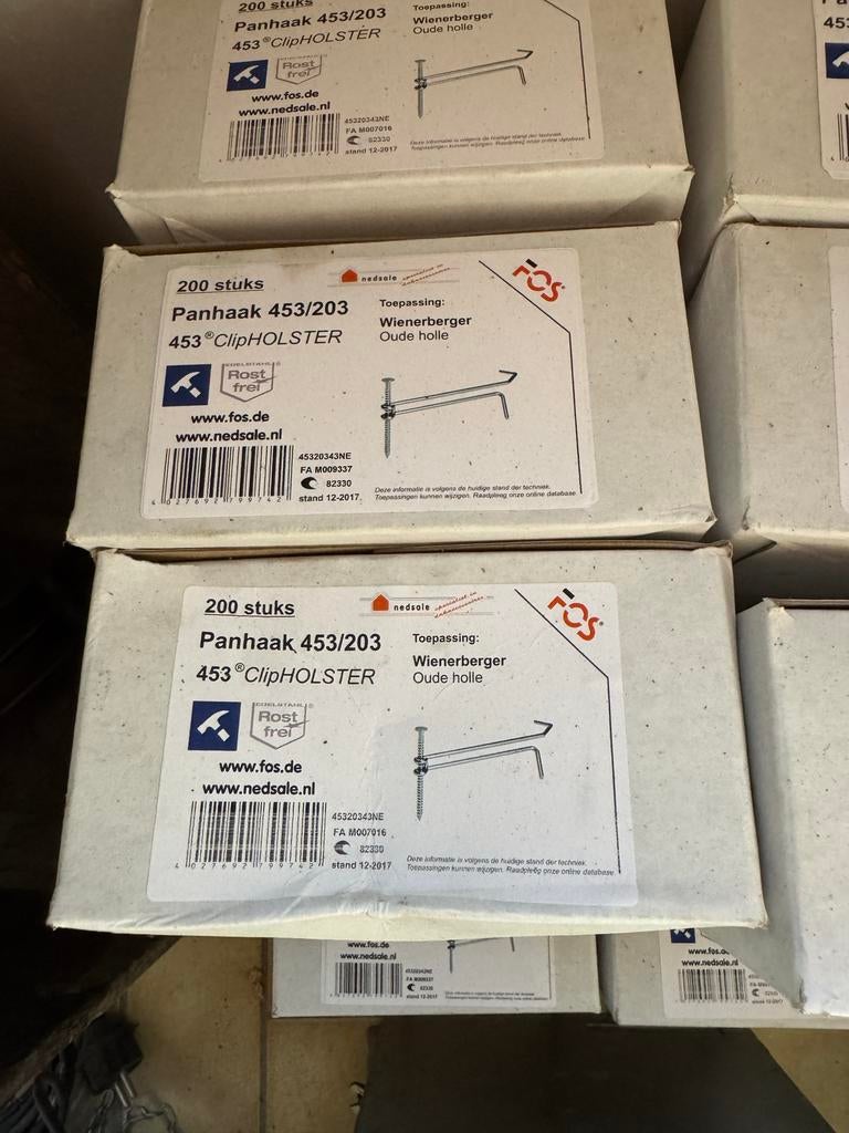Twintikker panhaak 453/203, 14 dozen van 200 stuks, Doe-het-zelf en Verbouw, Ophalen, Overige typen, Nieuw, Minder dan 50 mm