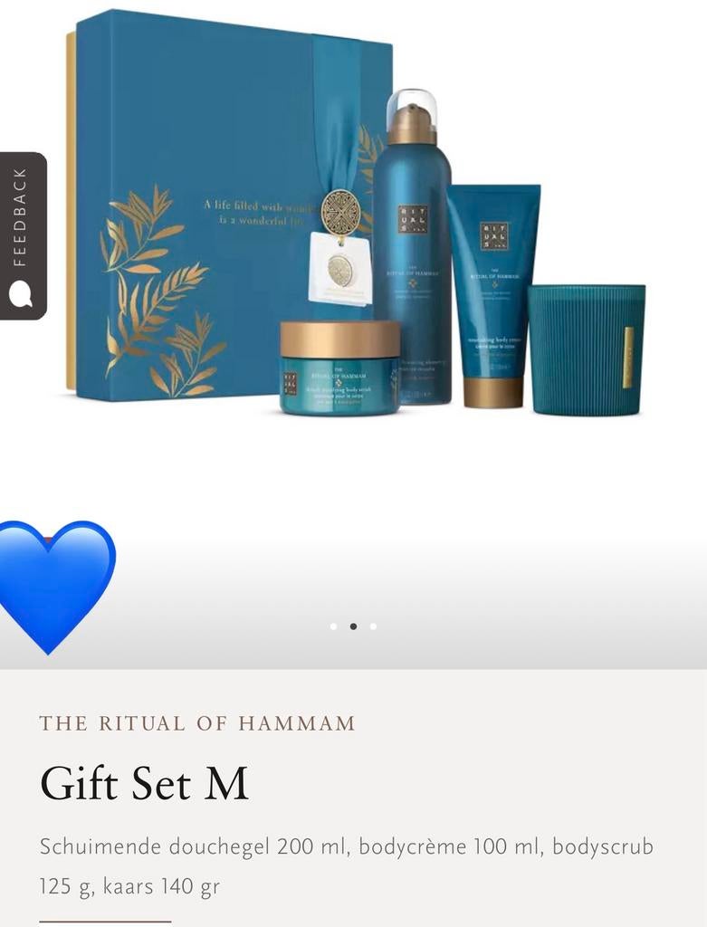 Rituals Hammam Giftset 💙🎁 nieuw!, Sieraden, Tassen en Uiterlijk, Uiterlijk | Lichaamsverzorging, Ophalen of Verzenden, Nieuw