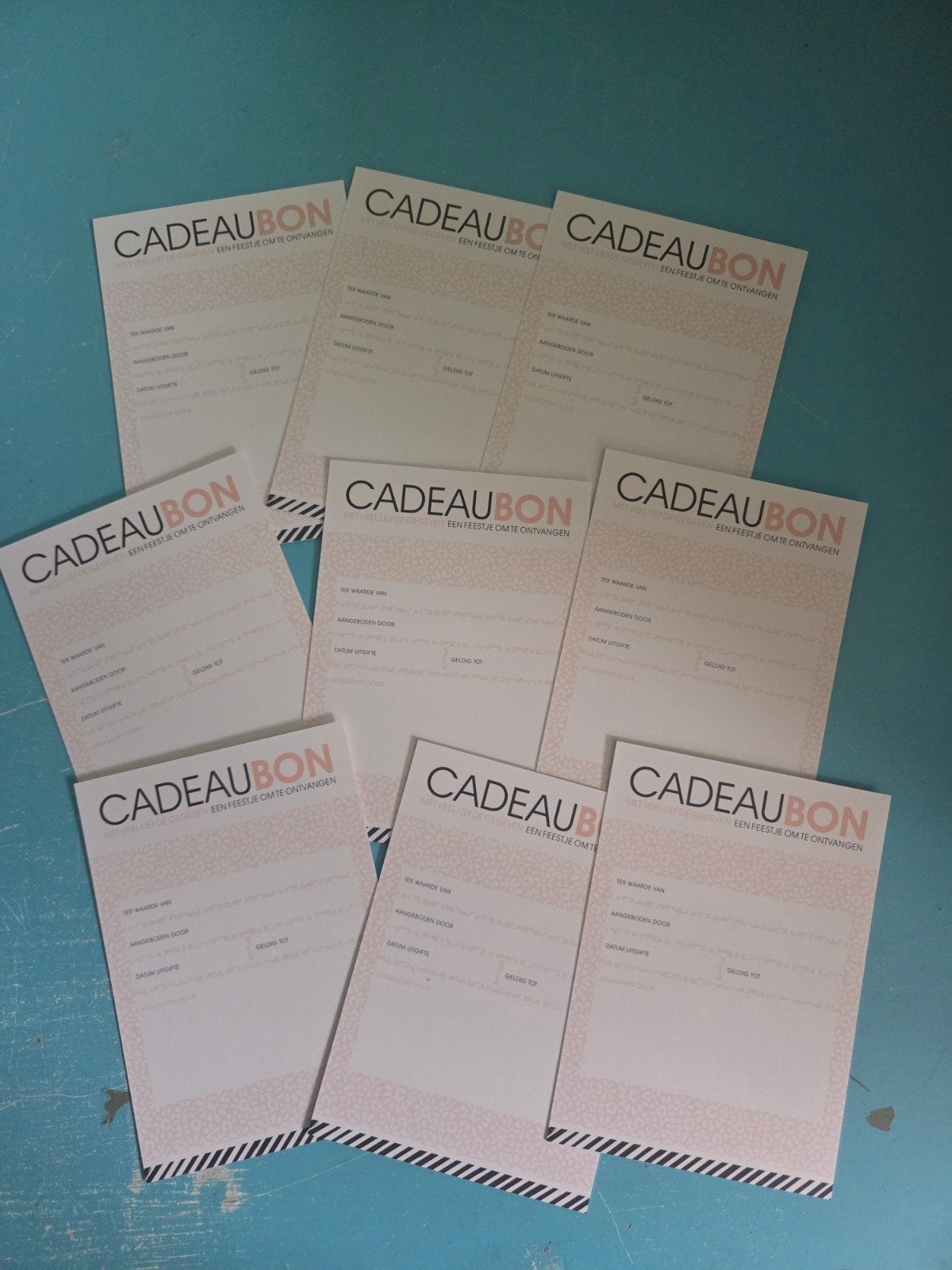 cadeaubonnen leeg, Eén persoon, Cadeaubon