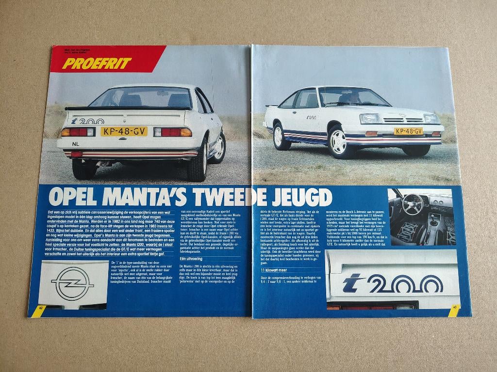 Auto Test (uit oud tijdschrift) Opel Manta B/ i200 (1983), Verzenden, Gelezen, BMW