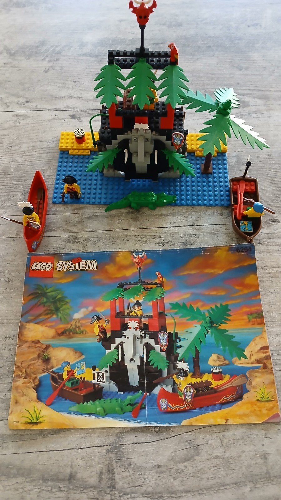 Lego 6264 Verborgen Eiland - Compleet met handleiding, Kinderen en Baby's, Gebruikt, Lego, Inclusief instructies, Complete set