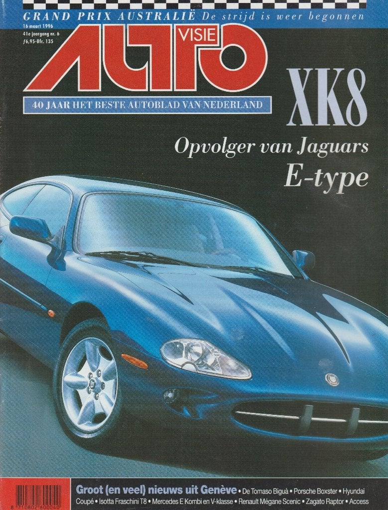 Jaguar XK8 in Autovisie 1996, Gelezen, Ophalen of Verzenden, Overige merken, Autovisie