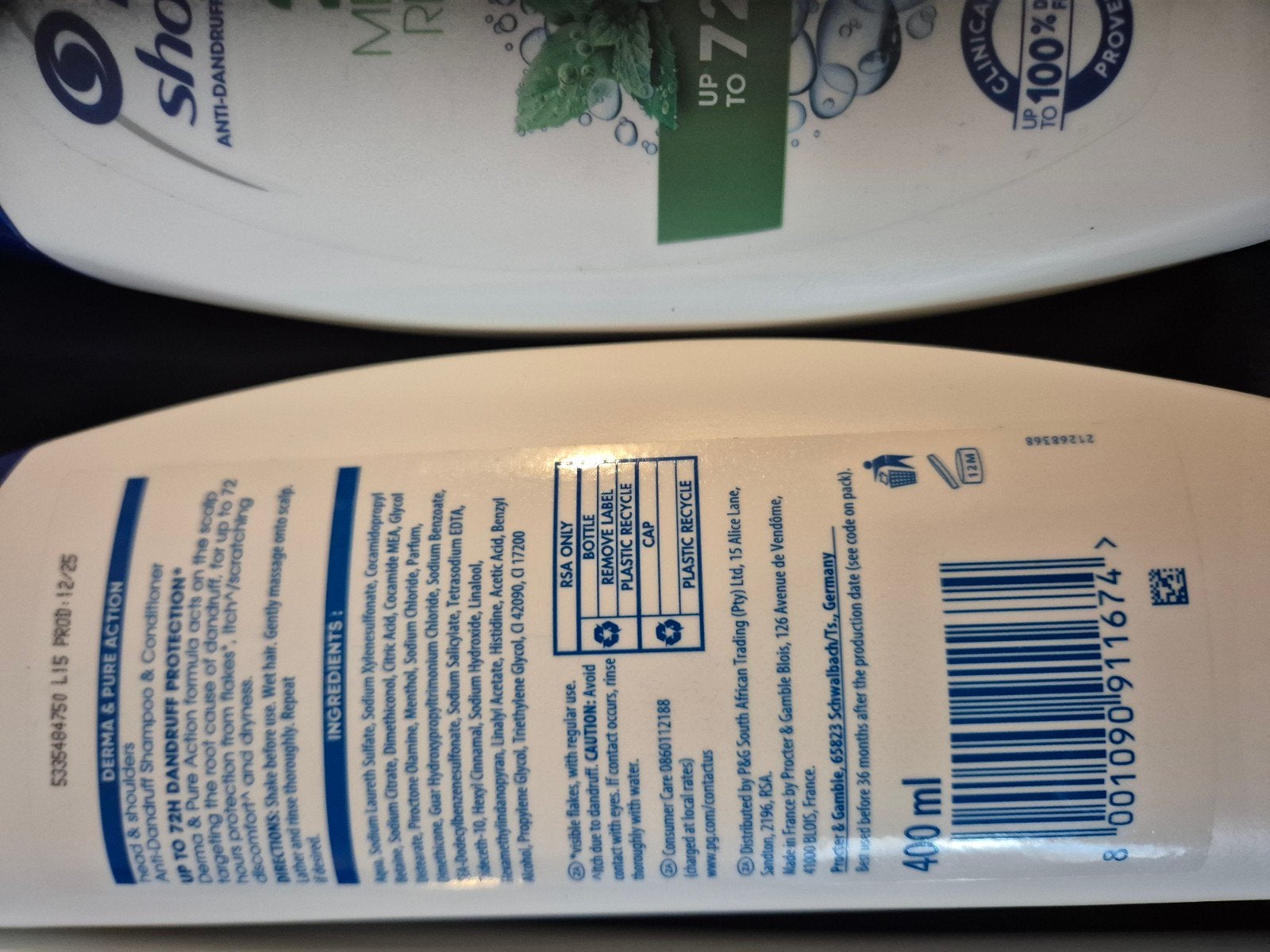 Head & Shoulders Shampoo 2-in-1 - Diverse Varianten (400ml), Ophalen of Verzenden, Nieuw, Shampoo of Conditioner