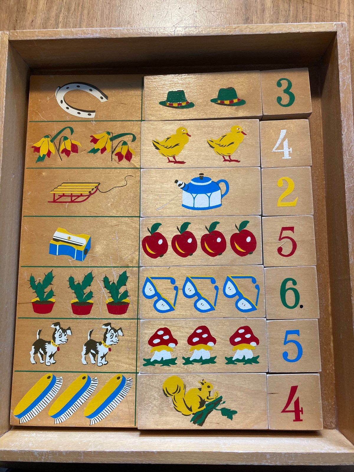 Vintage tel- en sorteerspel kleuterschool, Ophalen of Verzenden, Zo goed als nieuw