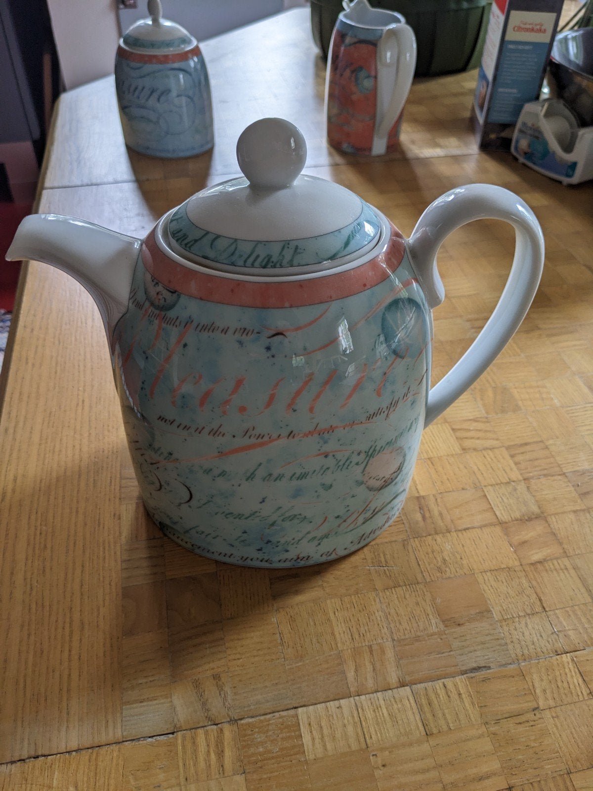 Wedgwood variations, theepot, melkkan en suikerpot., Antiek en Kunst, Ophalen of Verzenden