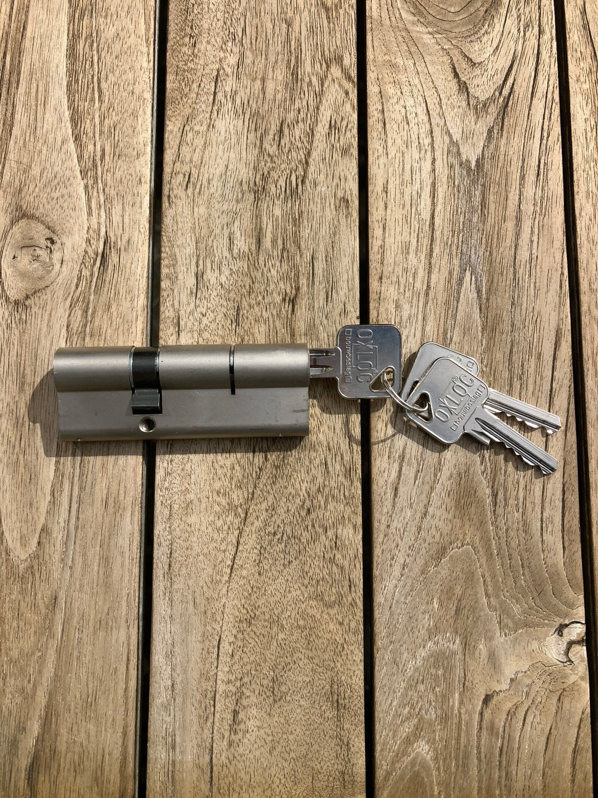 OXLOCK 30/55 mm SKG 2* Cilinderslot met 3 sleutels, Ophalen, Zo goed als nieuw, Rvs, Slot