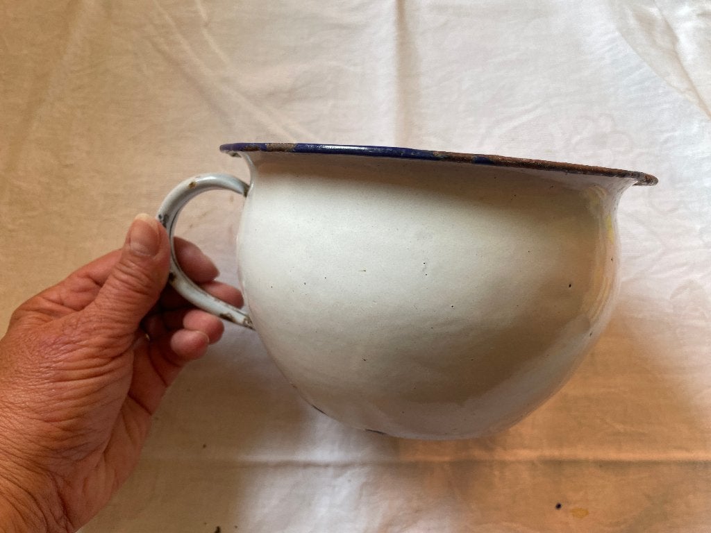 Franse emaille kamerpot, Ophalen of Verzenden