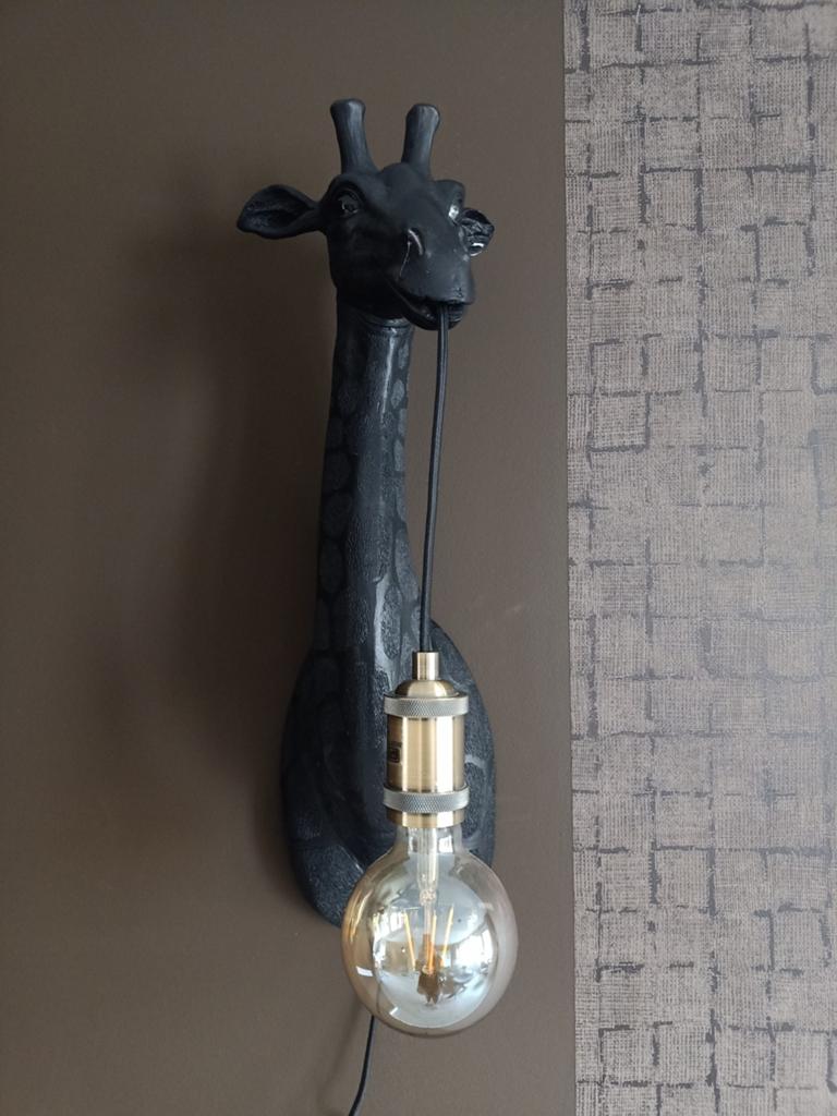 Wandlamp Giraffe | zwart | pronto wonen | light&living, Ophalen, Gebruikt, Overige materialen