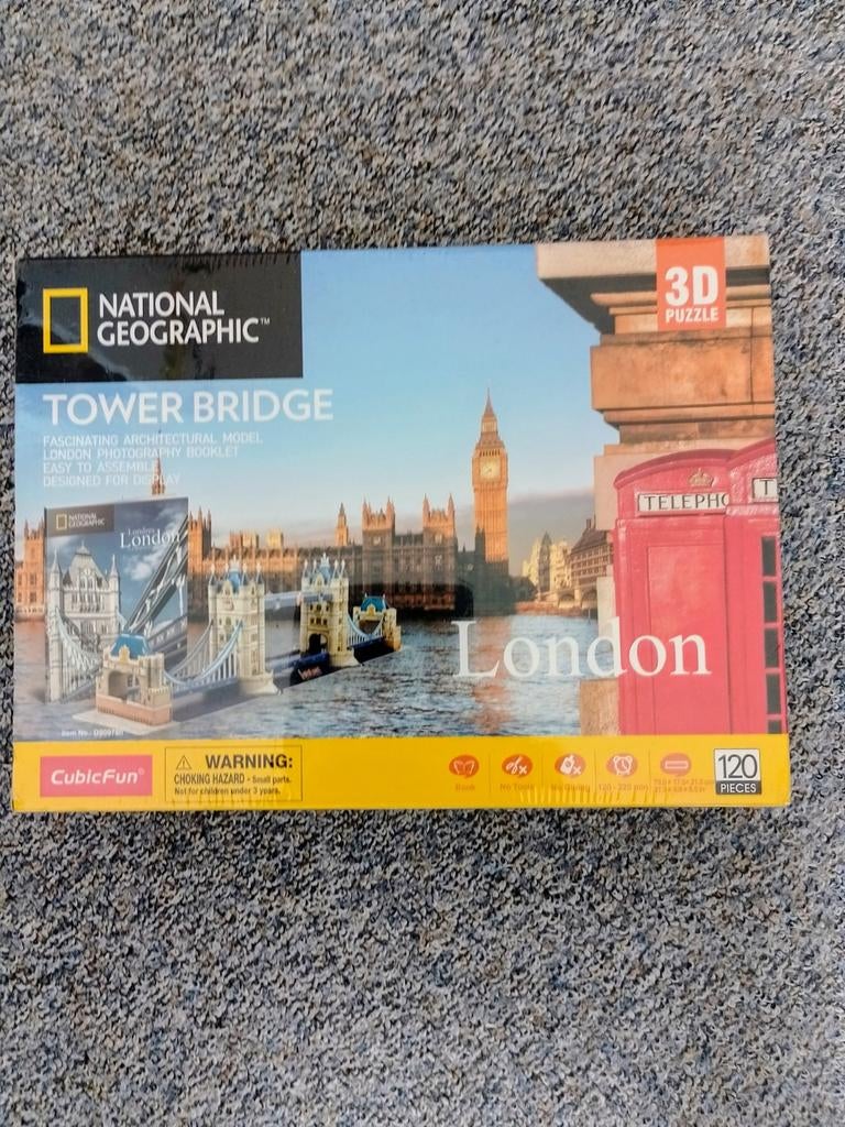 National Geographic 3D Puzzle Tower Bridge London, Gebouwen, Nieuw, Meerkleurig, Ophalen of Verzenden