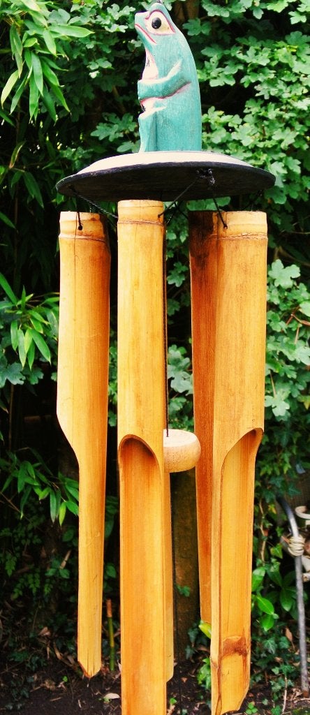 Bamboe hout windgong klankgong wind tuin gong in huis/tuin, Ophalen of Verzenden, Zo goed als nieuw