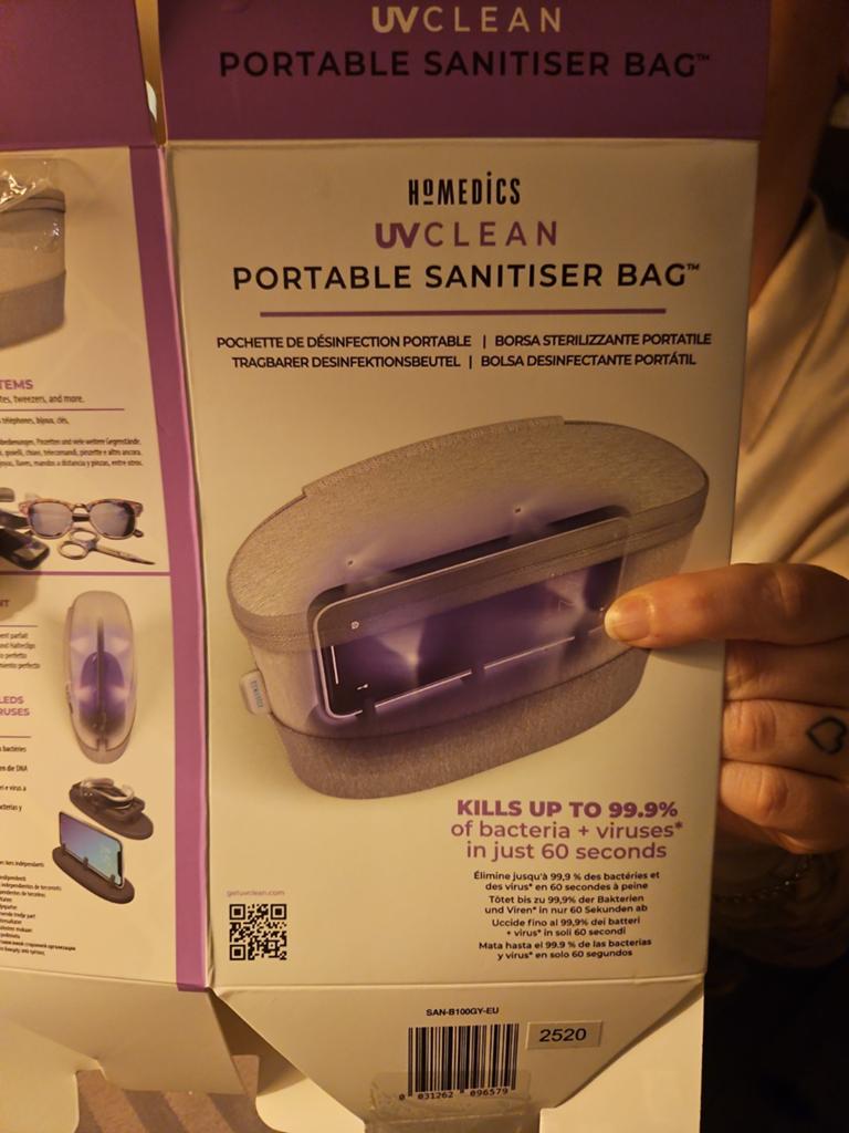 Homedics UV-Clean Draagbare Sterilisatie Tas, Ophalen of Verzenden, Nieuw, Overige typen