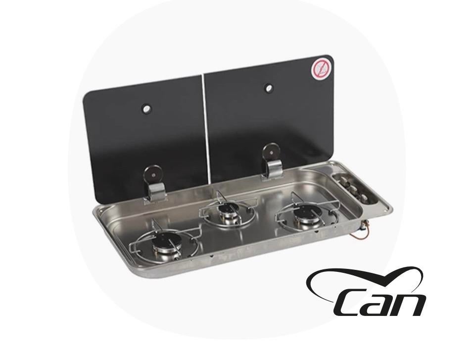 CAN Kookplaat Unit 3 Branders Elektrisch NIEUW, Caravans en Kamperen, Camper-accessoires, Nieuw, Ophalen of Verzenden