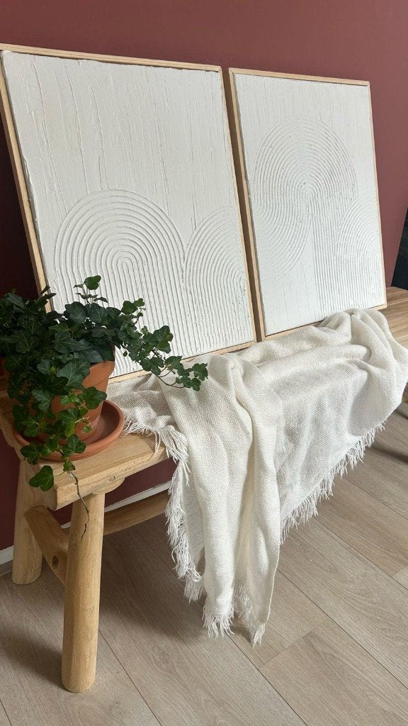 Handgemaakte kunst, textured art, minimalistische kunst, Ophalen of Verzenden