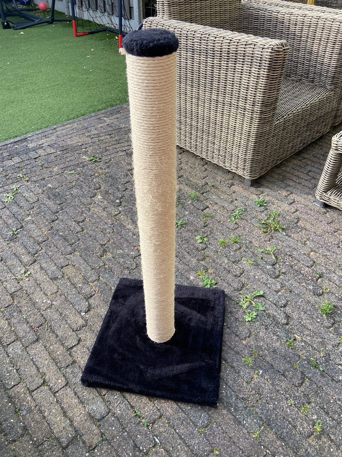 Krabpaal XL Beeztees Gina 40x40x90cm Zwart, Dieren en Toebehoren, Ophalen, Zo goed als nieuw, Krabpaal