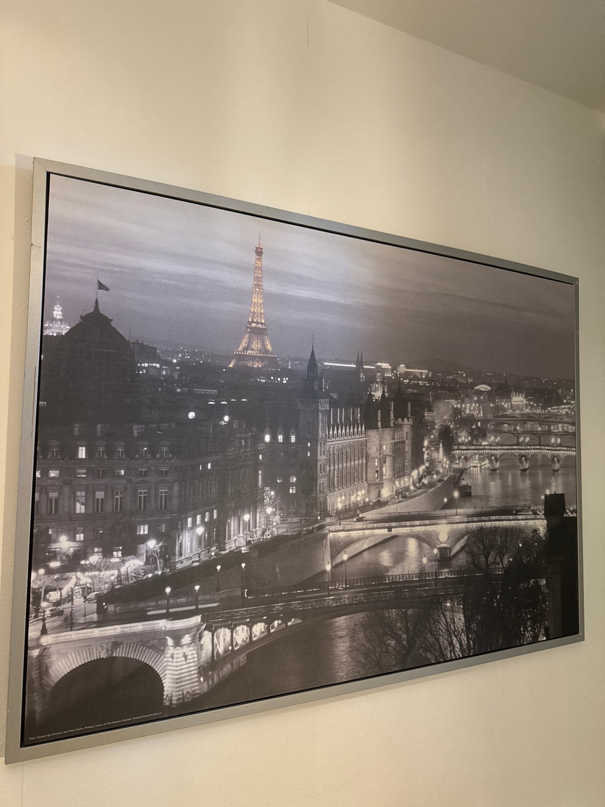 IKEA Schilderij  Parijs met Eiffeltoren, Gebruikt, Ophalen of Verzenden, 100 tot 125 cm, Foto of Poster
