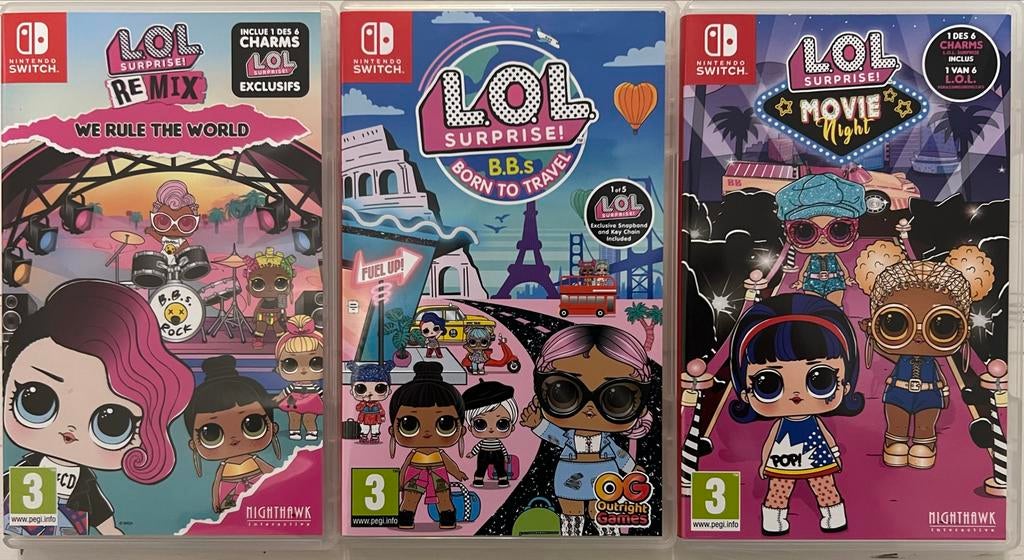 3x LOL Surprise! Nintendo Switch Games, Avontuur en Actie, 1 speler, Nieuw, Ophalen of Verzenden