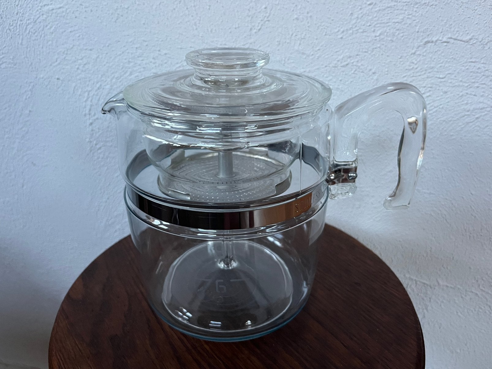Vintage Pyrex 7756-B glazen percolator 9 kopjes koffie, Ophalen of Verzenden