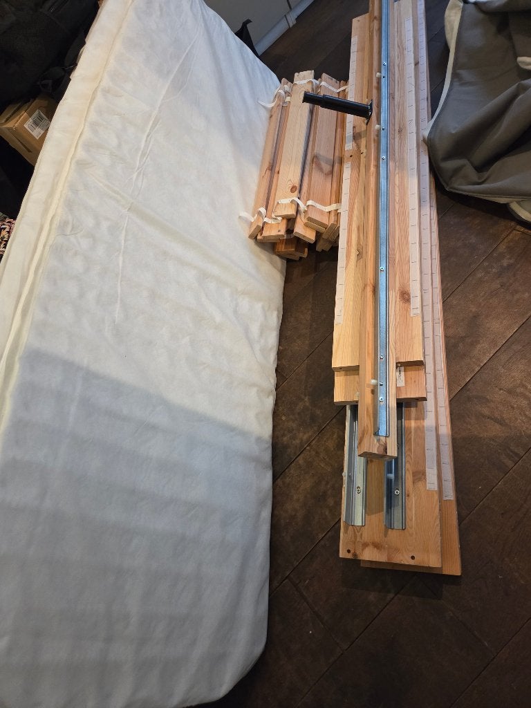 Bed-ombouw 140 x 200, Huis en Inrichting, Slaapkamer | Matrassen en Bedbodems, Ophalen, Gebruikt, Tweepersoons, 140 cm