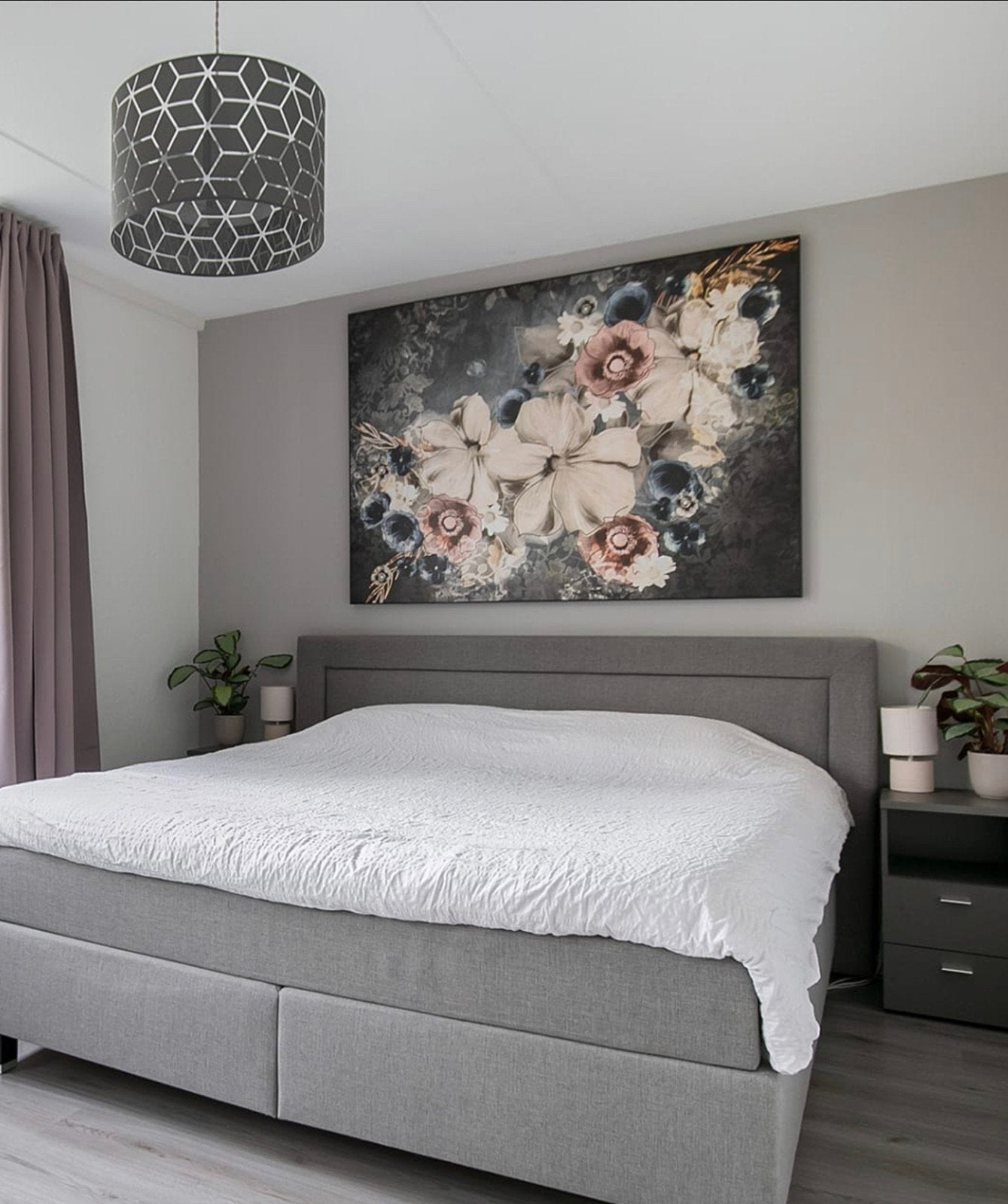 Groot Canvas Schilderij met Bloemen - Woonexpress 160x120cm, Ophalen, 125 cm of meer, Zo goed als nieuw, Schilderij