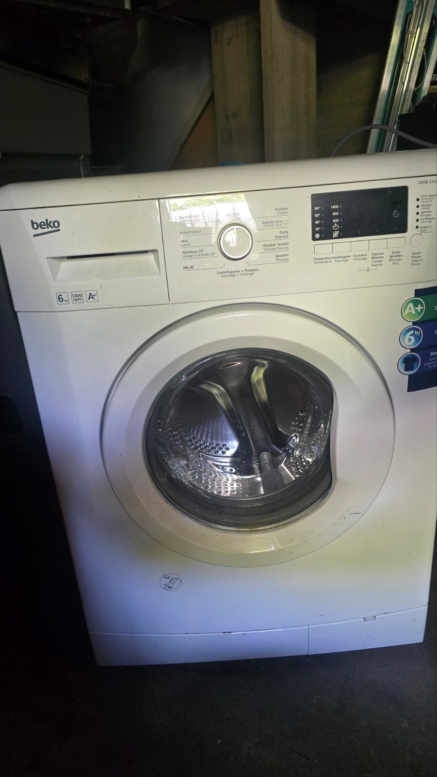 Beko WMB 61431 Wasmachine - 6kg, 1400 toeren, A+, Ophalen, 1200 tot 1600 toeren, Gebruikt, Wolwasprogramma