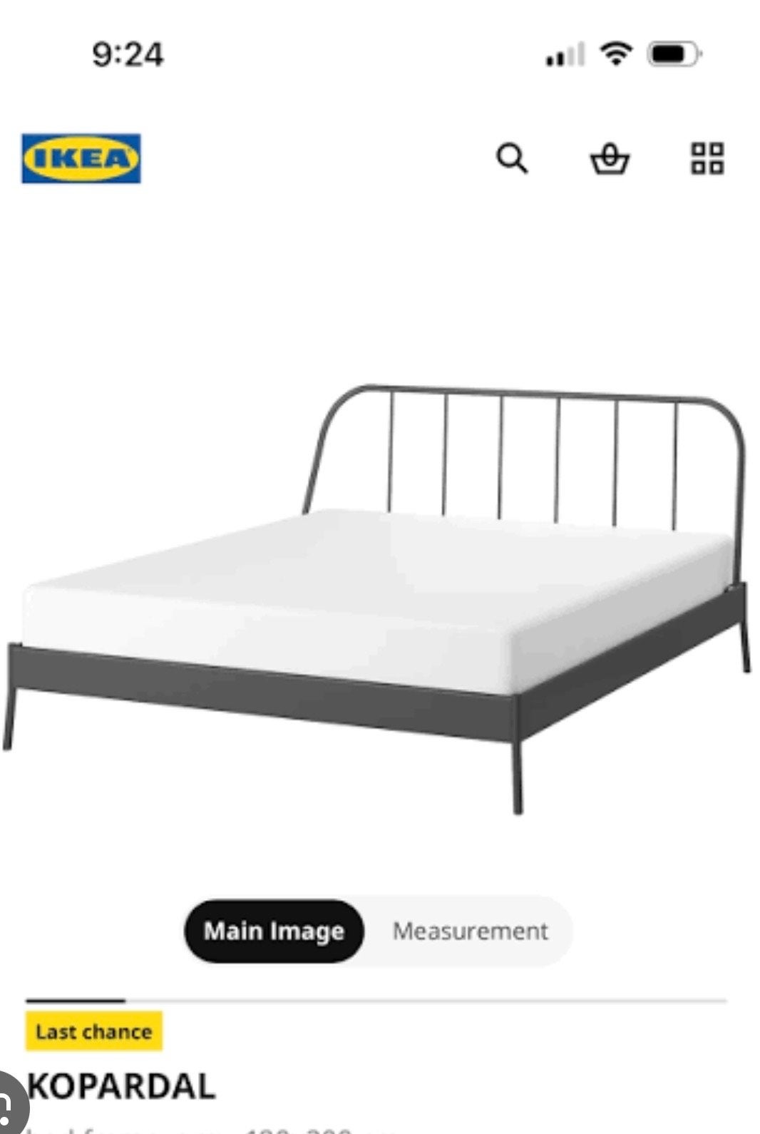 Ikea Kopardal bed 140x200 (excl matras), Ophalen, Gebruikt, Tweepersoons, 200 cm