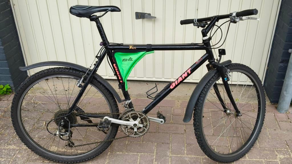 Vintage Giant Track Mountainbike 1993 - 1e eigenaar, Fietsen en Brommers, Fietsen | Mountainbikes en ATB, Gebruikt, Geen vering