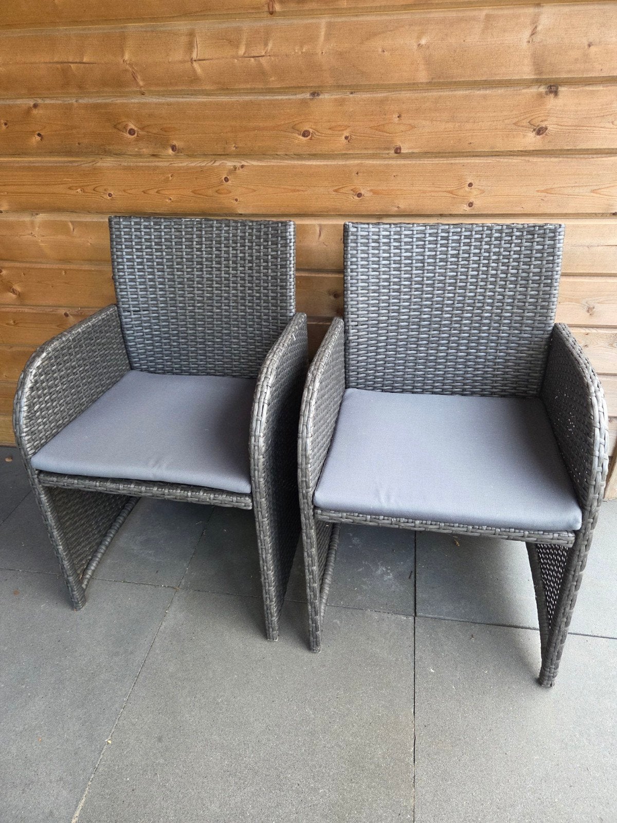 2 tuinstoelen inclusief kussens, Tuin en Terras, Kunststof, Zo goed als nieuw, Stoel, Ophalen