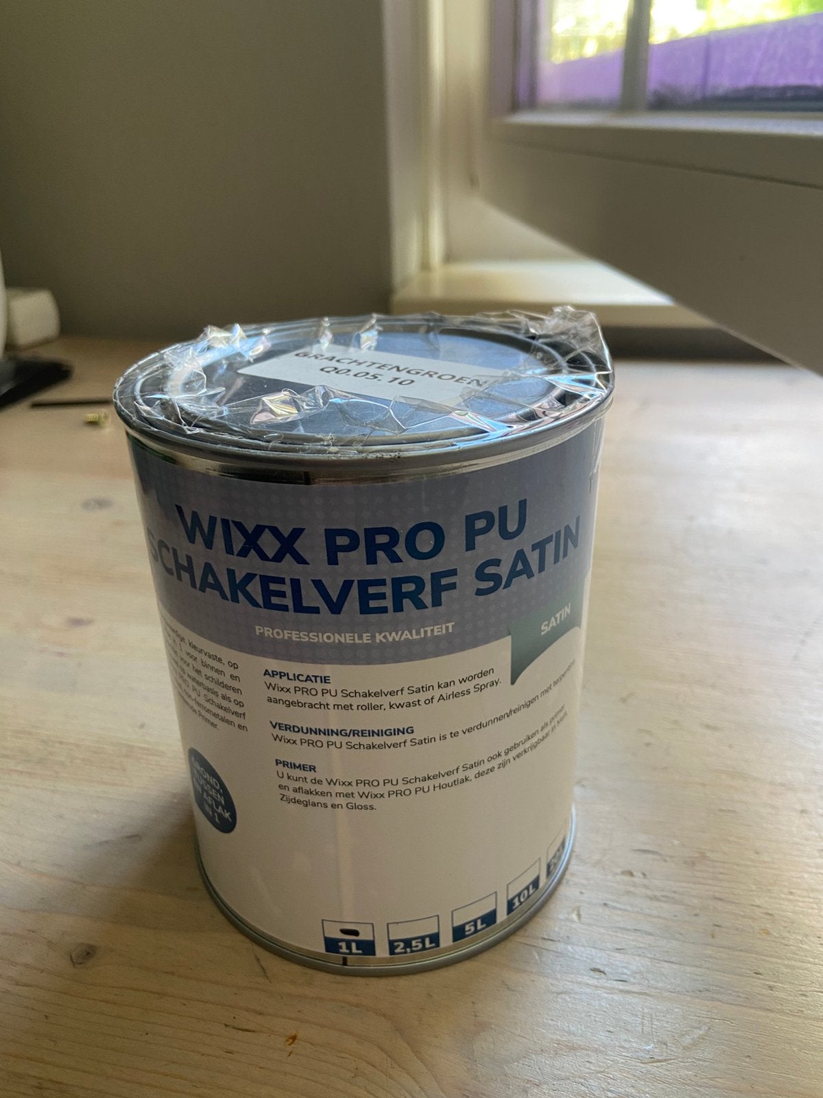 Wixx schakelverf grachtengroen, Doe-het-zelf en Verbouw, Verf, Beits en Lak, Nieuw, Ophalen of Verzenden, Lak, Minder dan 5 liter