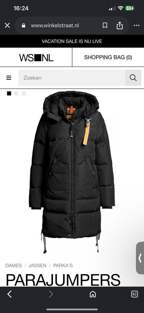 Parajumpers long bear base woman Zwart, Ophalen of Verzenden, Gedragen, Maat 34 (XS) of kleiner, Zwart