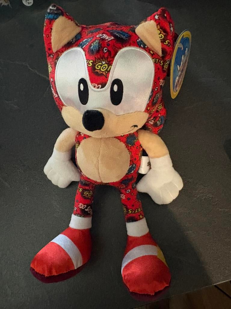 Zeldzame sonic knuffel met kaartje, Ophalen of Verzenden, Zo goed als nieuw, Overige typen