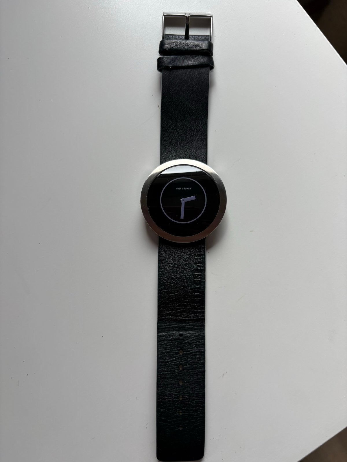 Rolf Cremer Maestro horloge - Zwart leer, RVS, Sieraden, Tassen en Uiterlijk, Horloges | Dames, Overige merken, Leer, Staal, Polshorloge