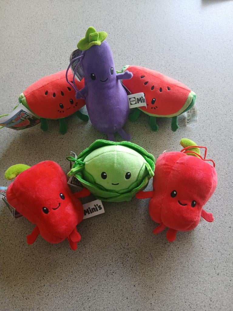 Lidl mini's spaaractie knuffels  6 stuks, Ophalen of Verzenden