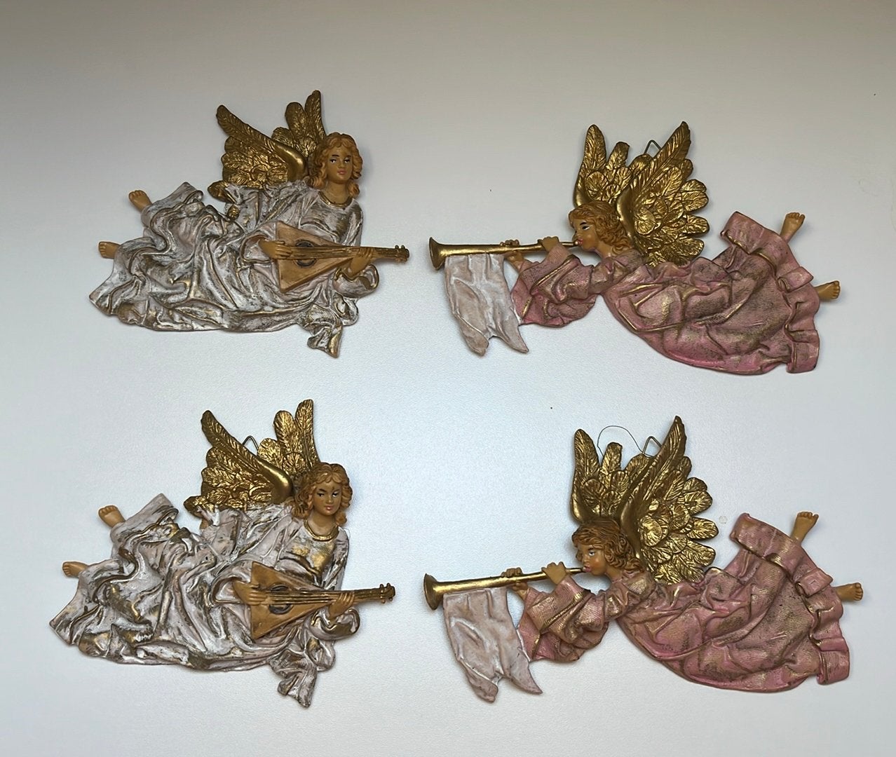 Set van 4 Vintage Fontanini engelen - Italy, Antiek en Kunst, Ophalen of Verzenden