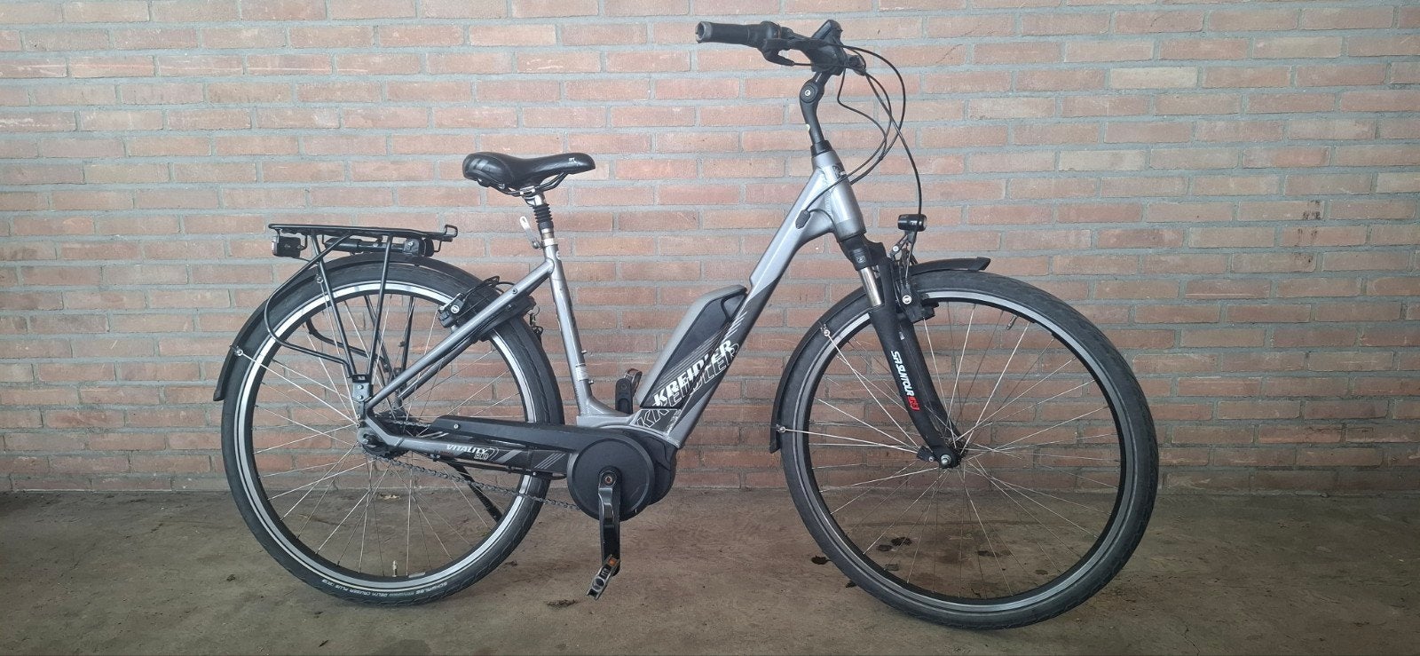 Damesfiets met Bosch middenmotor, Ophalen, Gebruikt, Velgrem, Versnellingen
