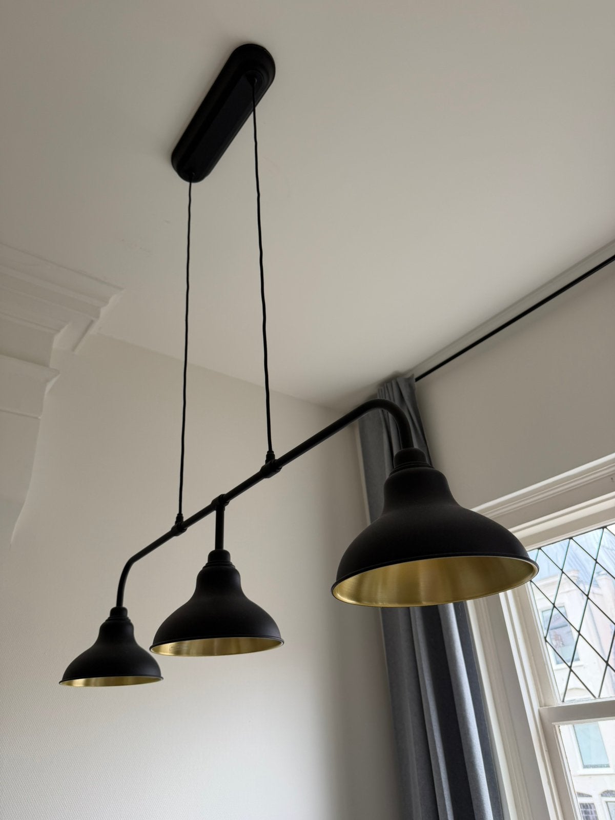 IKEA AGUNNARYD hanglamp (3 lampen), Ophalen, E27 (groot), Zo goed als nieuw, Metaal