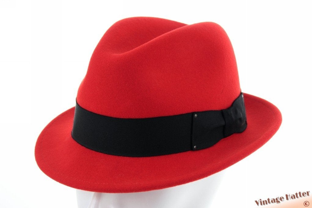 Gleufhoed Bailey of Hollywood Tino rood LiteFelt wol 56 & 58, Ophalen of Verzenden, Nieuw, 58 of 59 cm (L, 7¼ of ⅜ inch), Hoed