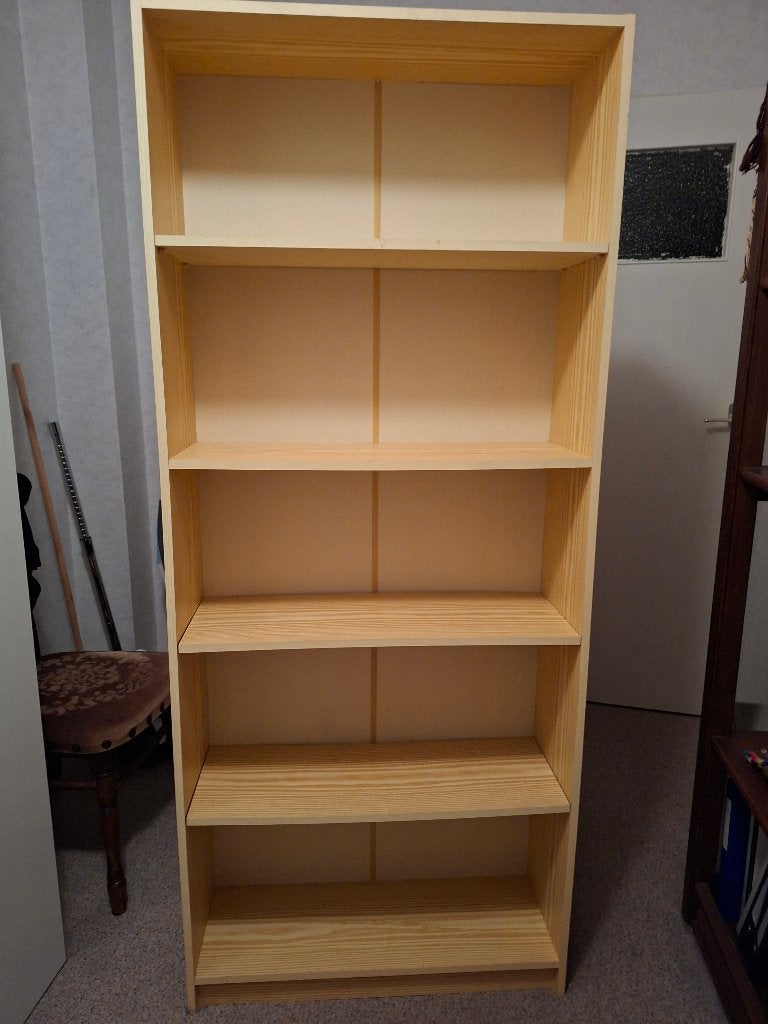 boekenkast in eiken kleur, Ophalen, Met plank(en), Gebruikt, 50 tot 100 cm