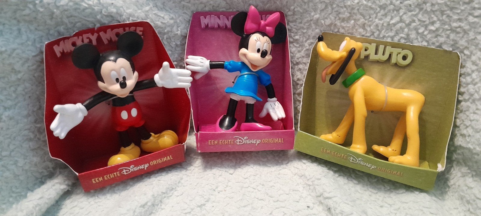 Disney Figuren: Mickey, Minnie en Pluto Beeldjes, Verzamelen, Disney, Ophalen of Verzenden, Mickey Mouse, Nieuw, Beeldje of Figuurtje