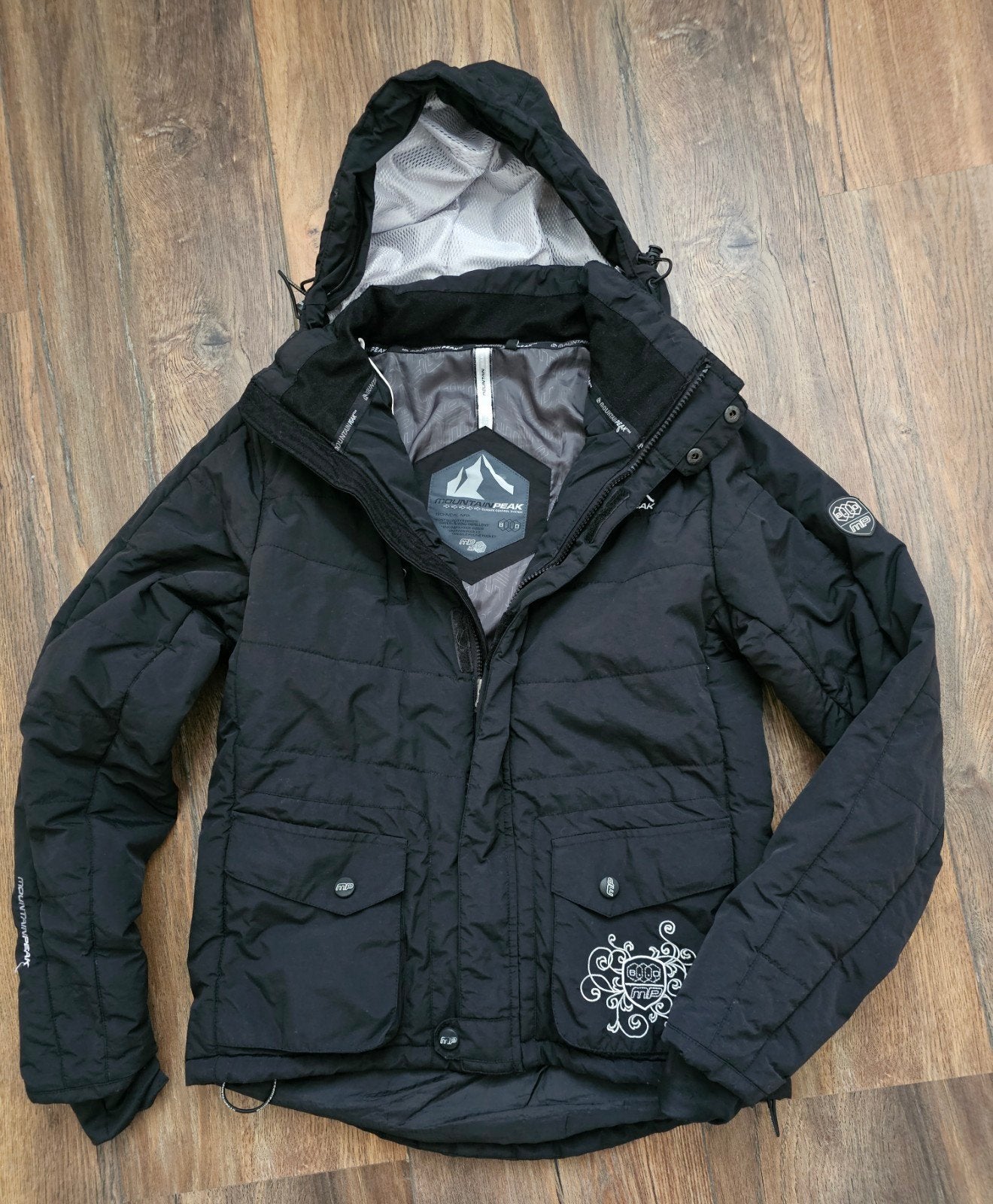 Mountain Peak zwart ski jack mt S in zeer goede staat., Ophalen of Verzenden, Zo goed als nieuw, Maat 36 (S), Jack