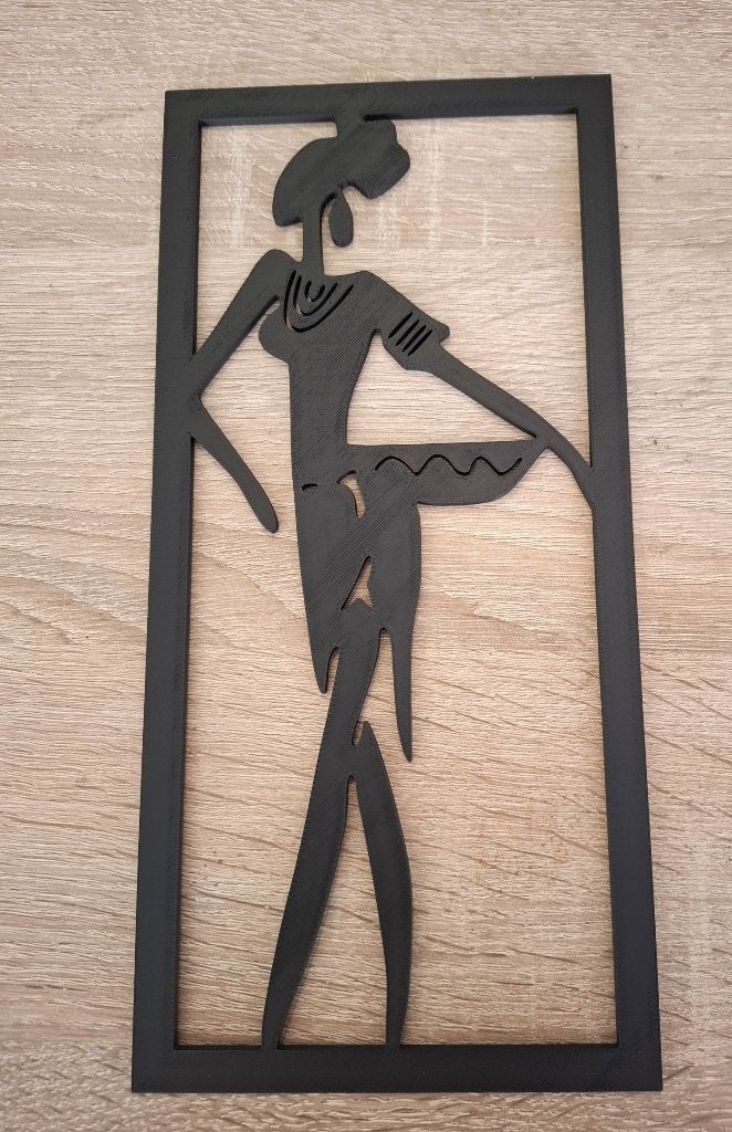 Muurdecoratie Zwart - Afrikaanse vrouw, Ophalen of Verzenden