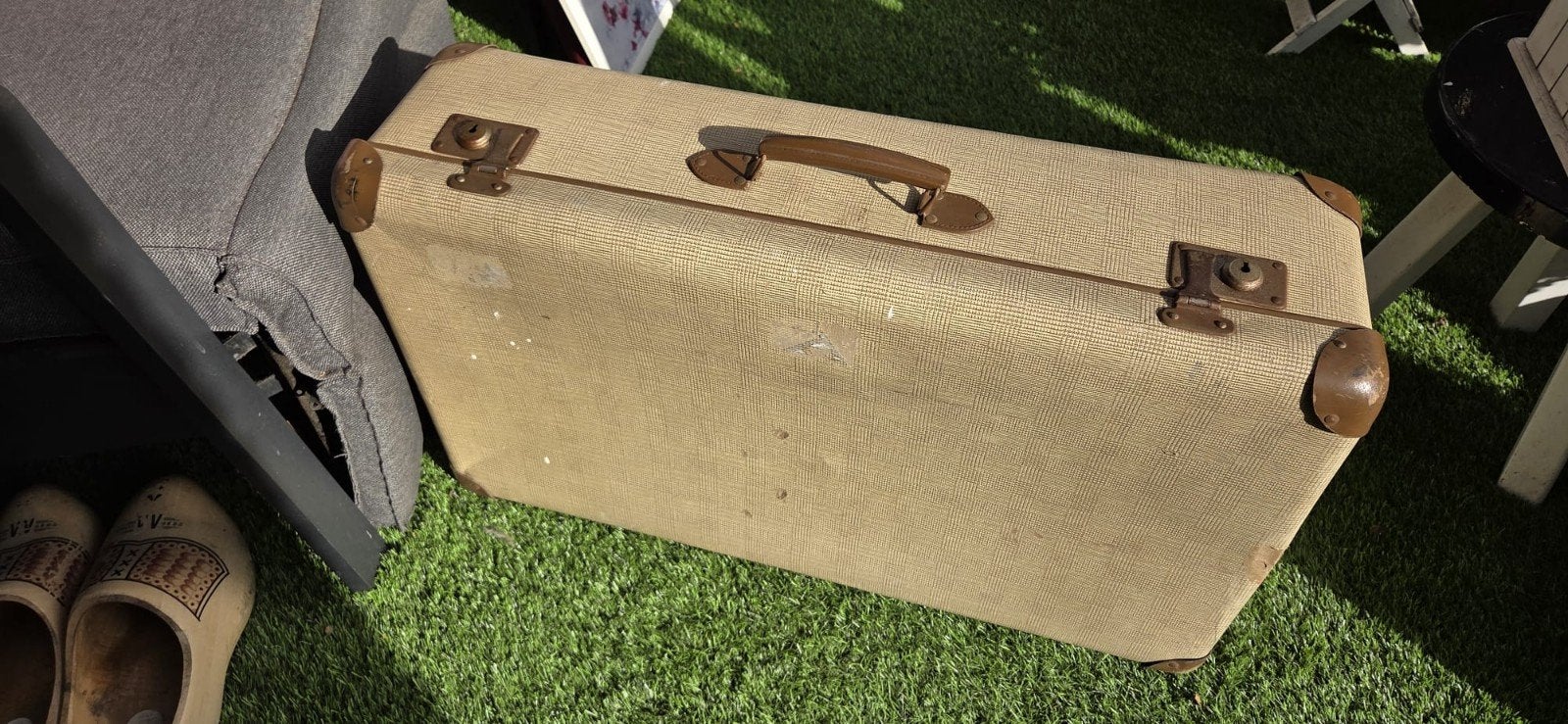 Vintage koffer - geen sleutels meer, Overige materialen, Gebruikt, 35 tot 45 cm, Ophalen