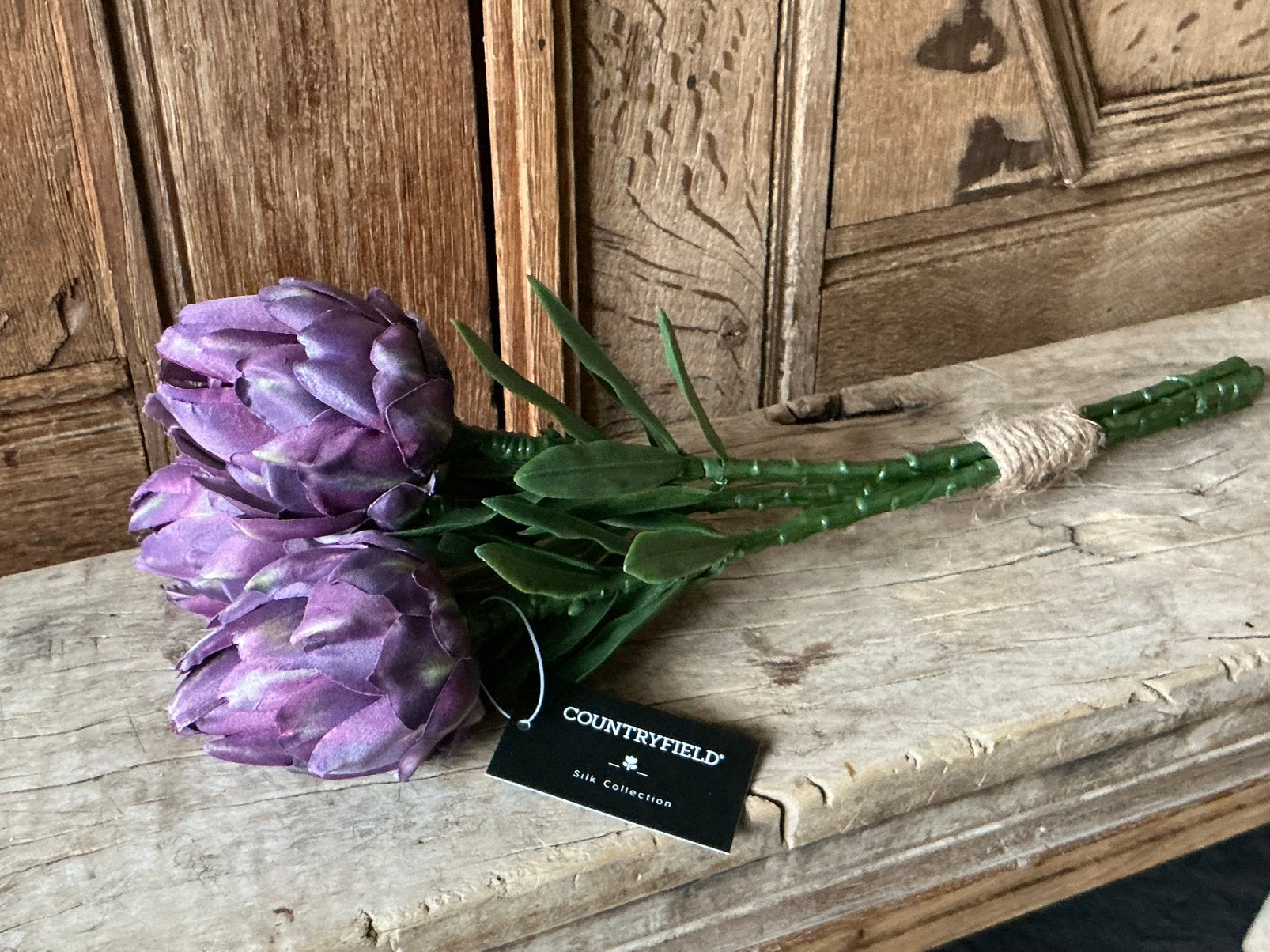 NIEUW 3 Countryfield kunstbloemen artisjokken paars, Ophalen of Verzenden, Nieuw