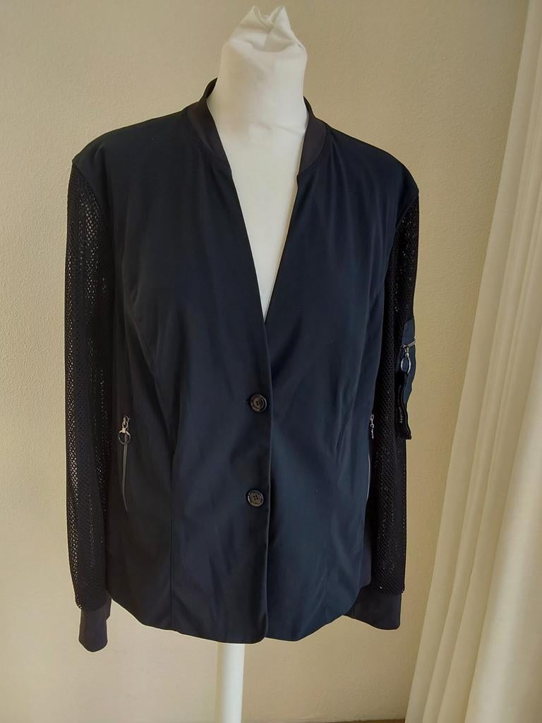 Prachtige nieuwe colbertjas van Marccain Sports maat 6, trav, Blauw, Nieuw, Ophalen of Verzenden, Jasje