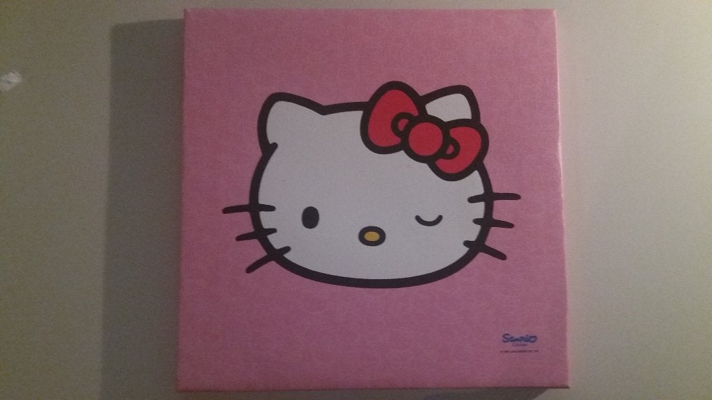 hello kitty wanddecoratie, Schilderij, Roze, Overige stijlen, 25 cm