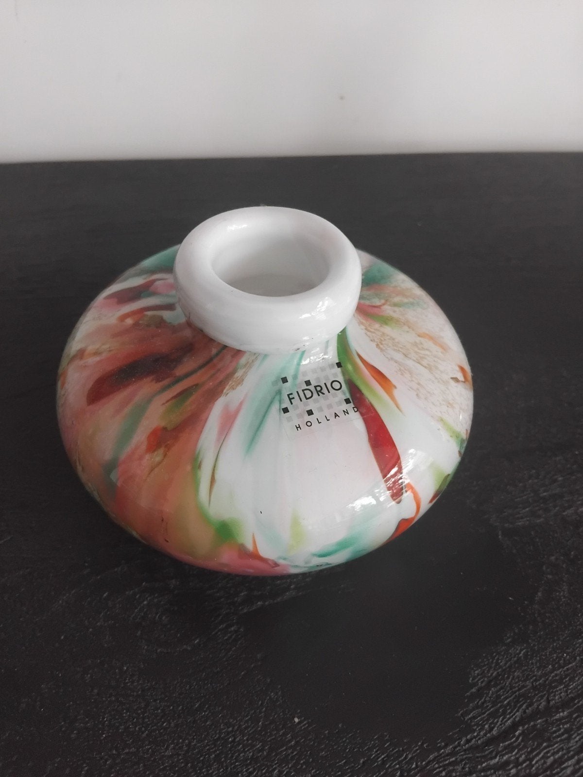 mondgeblazen Fidrio vaas uit de Mixed Colours collectie met, Ophalen of Verzenden, Nieuw, Overige kleuren, Glas