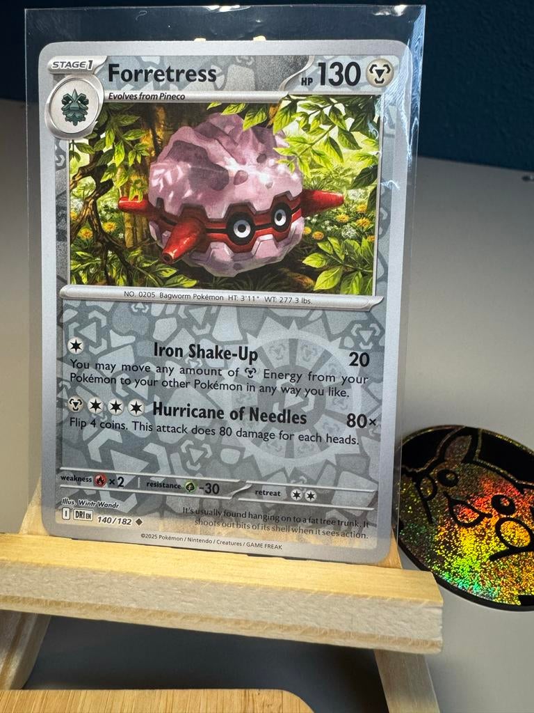 Pokemon kaart: Forretress -140/182, Ophalen of Verzenden, Zo goed als nieuw, Losse kaart