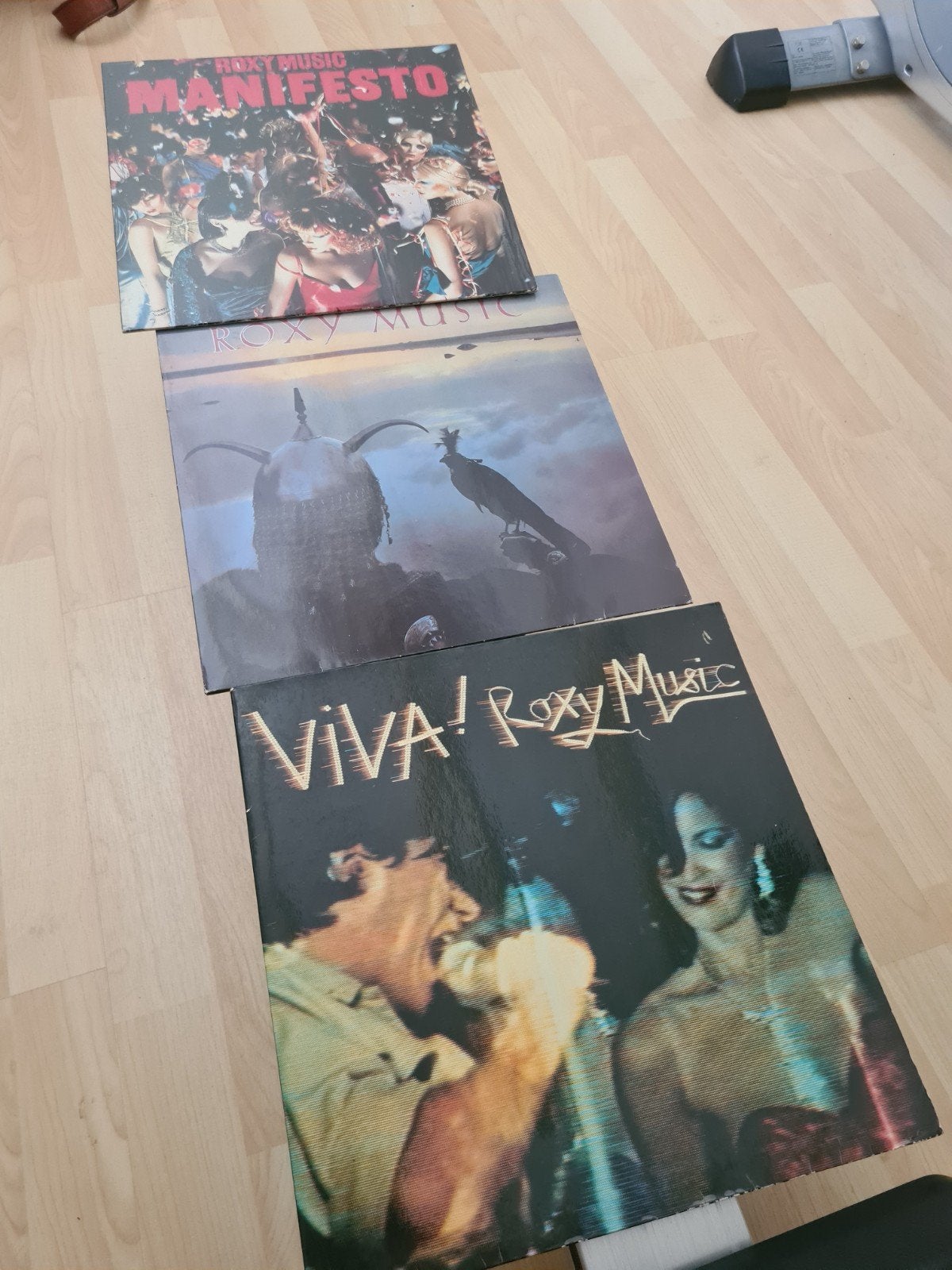 3 Roxy Music LP's: Manifesto, Flesh + Blood, Viva!, LP, Gebruikt, Pop, Ophalen of Verzenden